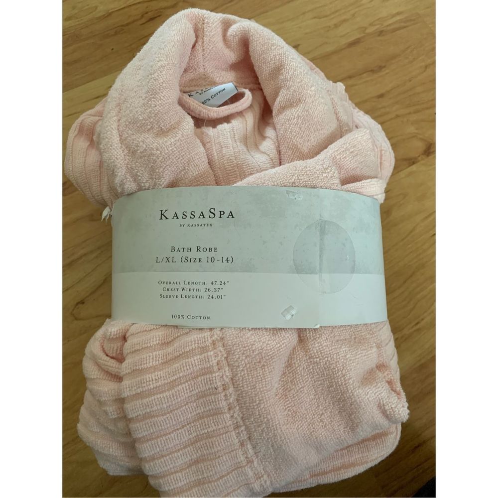 Kassa spa bath robe pink 100% turkey cotton size L to XL